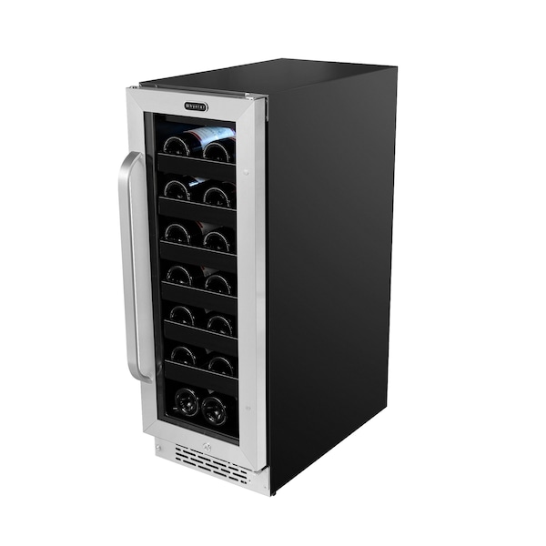 Whynter 12 inch Built-In 20 Bottle Undercounter Stainless Steel Wine Refrigerator - BWR-208SB