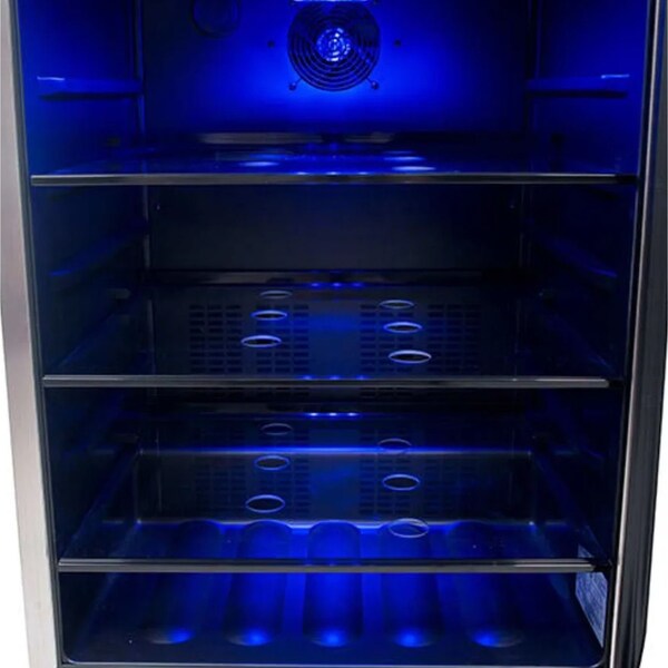 Edgestar 24 Inch Wide 142 Can BuiltIn Beverage Cooler with Stainless Steel Door and Optional Casters - CBR1501SLD
