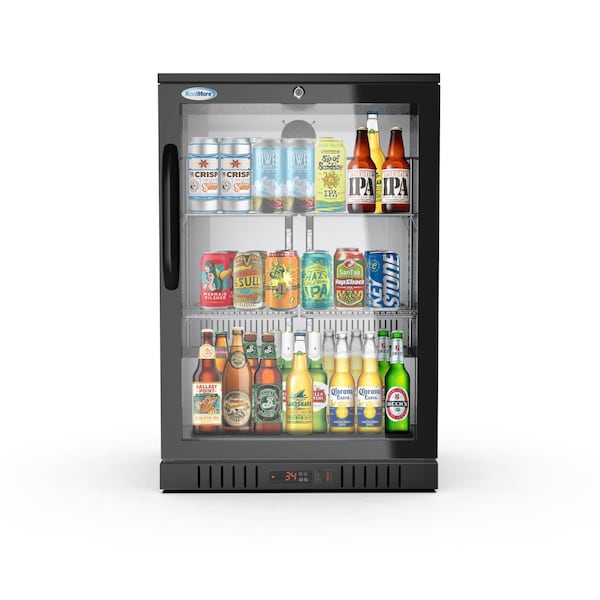 Koolmore One Door Back Bar Cooler Counter Height Beverage, Refrigerator, Mini Drink Fridge - BC-1DSW-BK