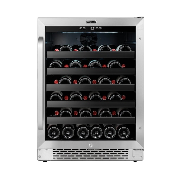 Whynter 24 inch Built-In 46 Bottle Undercounter Stainless Steel Wine Refrigerator - BWR-408SB