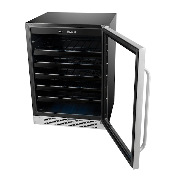Whynter 24 inch Built-In 46 Bottle Undercounter Stainless Steel Wine Refrigerator - BWR-408SB
