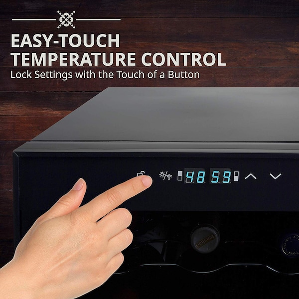 Ivation 33-Bottle Dual Zone Compressor Freestanding Wine Cooler Refrigerator - Black - IVFWCC331DB