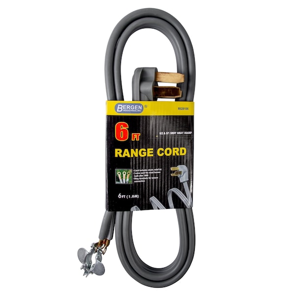Bergen Industries Appliance Power Cord 6FT.3-Wire Oven Ra - R628106
