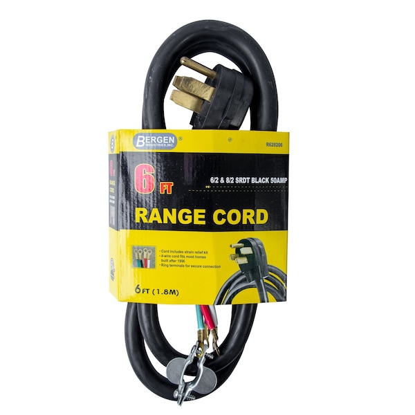 Bergen Industries Appliance Power Cord 6FT.4-Wire Oven Ra - R628206