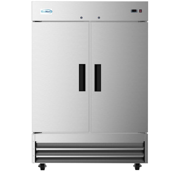 Koolmore - RIF-2D--SS  54" 2 Door Stainless Steel Upright Commercial Reach-in Freezer - 47 cu. ft () - RIF-2D-SS
