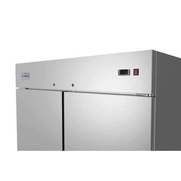 Koolmore - RIF-2D--SS  54" 2 Door Stainless Steel Upright Commercial Reach-in Freezer - 47 cu. ft () - RIF-2D-SS