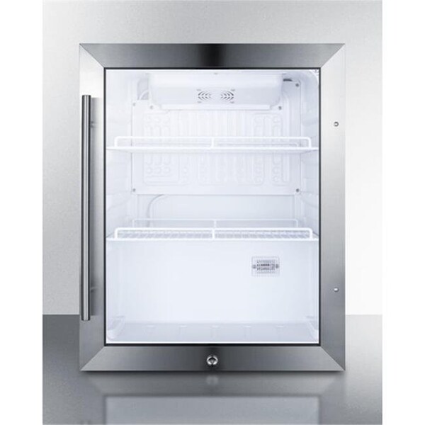 Summit Appliance Summit Appliance SPR314LOSCSS 24.75 x 18.88 x 17 in. Outdoor Compact Commercial Beverage Center with Lock; Stainless Steel - SPR314LOSCSS