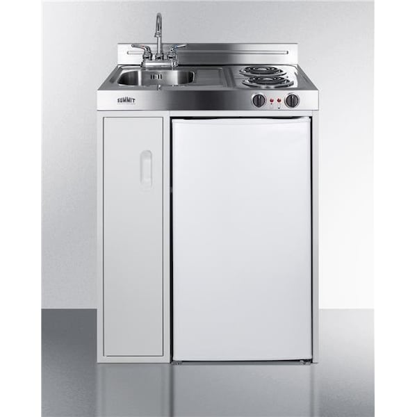 Summit Appliance Summit Appliance C30EL 30 in. Wide All In One Kitchenette with 2 - Burner Refrigerator Freezer - C30EL