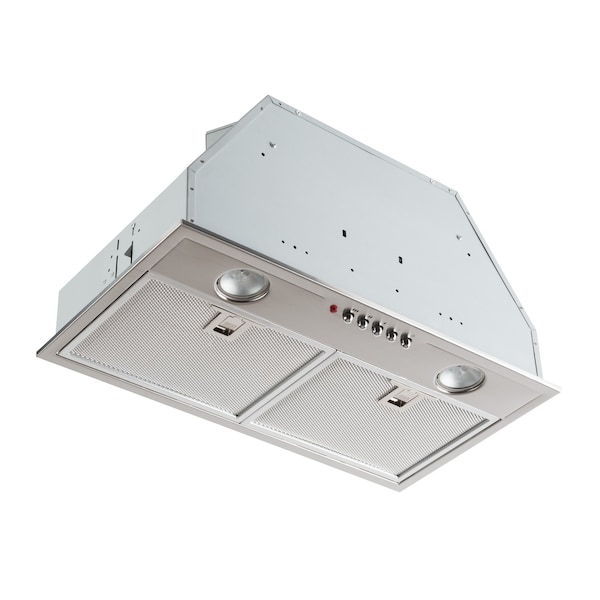 Almo Stainless Steel Under-Cabinet Vent Hood with Halogen Lighting, 500 CFM, 3-Speed, 9 Sones - PM500SS