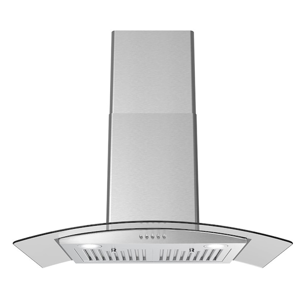 Streamline 30 in. Zannoni Ducted Wall Mount 220 CFM Range Hood in Brushed Stainless Steel - T-883-1-DT