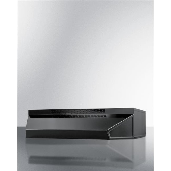 Summit Appliance Summit Appliance ADAH1730B 30 in. Wide ADA Compliant Ductless Range Hood in Black Finish with Remote Wall Switch - ADAH1730B