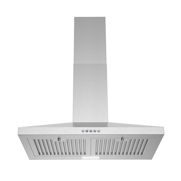 Streamline 30 in. Goffredo Convertible Wall 220 CFM Mount Range Hood in Brushed Stainless Steel - T-19-1-CL