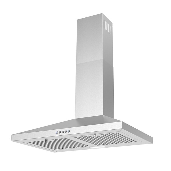 Streamline 30 in. Goffredo Convertible Wall 220 CFM Mount Range Hood in Brushed Stainless Steel - T-19-1-CL