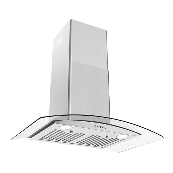 Streamline 30 in. Nolana Ductless Wall Mount 220 CFM Range Hood in Brushed Stainless Steel - T-883-1-DL