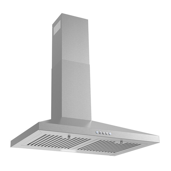 Streamline 30 in. Acrone Ductless Wall Mount 220 CFM Range Hood in Brushed Stainless Steel - T-19-1-DL