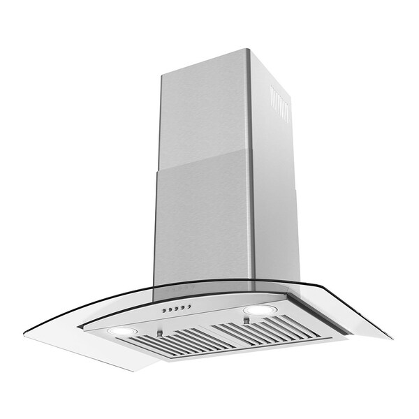 Streamline 30 in. Belluno Convertible Wall Mount 220 CFM Range Hood in Brushed Stainless Steel - T-883-1-CL