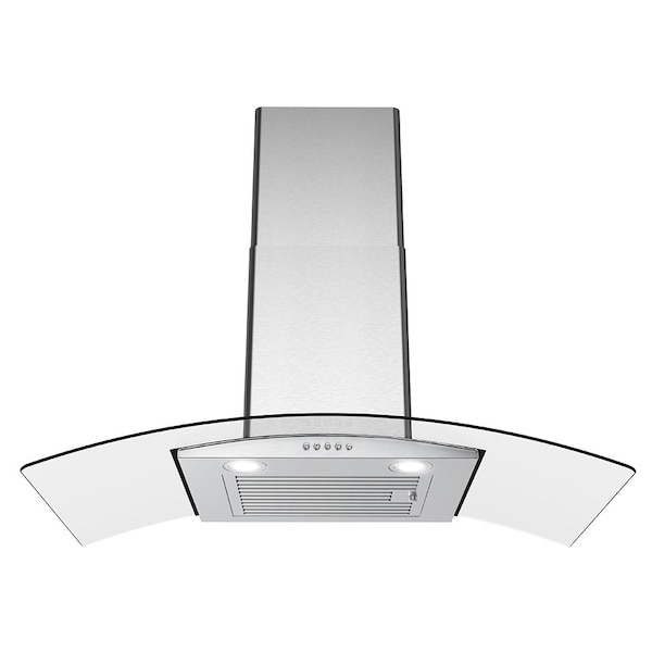 Streamline 36 in. Borsari Ducted Wall Mount 220 CFM Range Hood in Brushed Stainless Steel - T-8065-1-DT