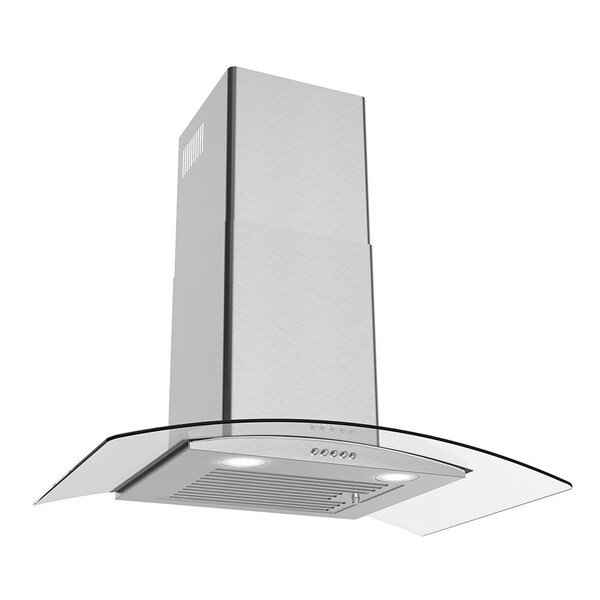 Streamline 30 in. Rubiani Convertible Wall Mount 220 CFM Range Hood in Brushed Stainless Steel - T-721-1-CL