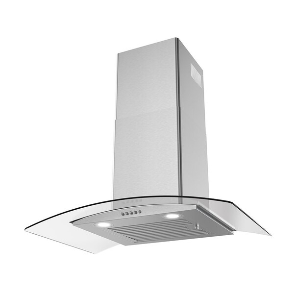 Streamline 30 in. Rubiani Convertible Wall Mount 220 CFM Range Hood in Brushed Stainless Steel - T-721-1-CL