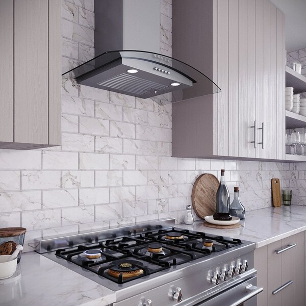Streamline 30 in. Rosmini Ductless Wall Mount 220 CFM Range Hood in Brushed Stainless Steel - T-721-1-DL