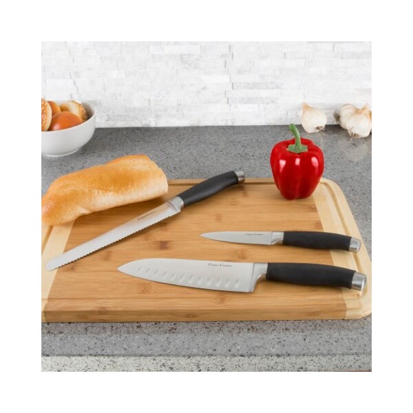 Hastings Home 15-piece Professional Quality Stainless Knife Set with Shears Sharpener Chef Bread and Wood Block - 288413WAY