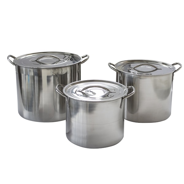 Amerihome Stainless Steel Stock Pot Set, 6 Piece - STP3