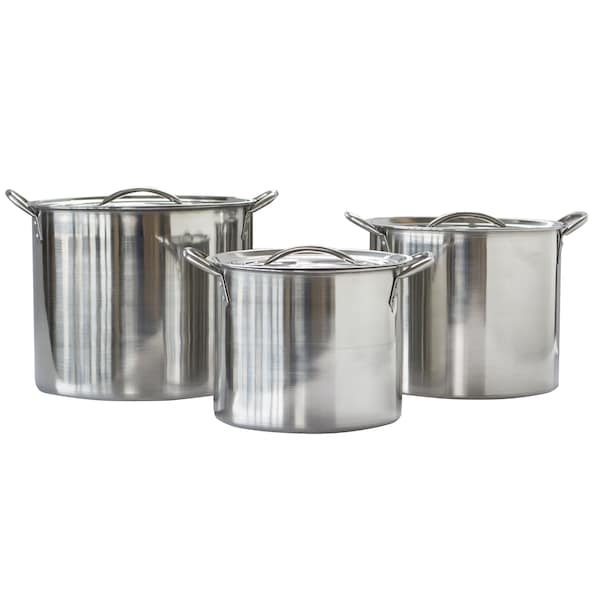 Amerihome Stainless Steel Stock Pot Set, 6 Piece - STP3