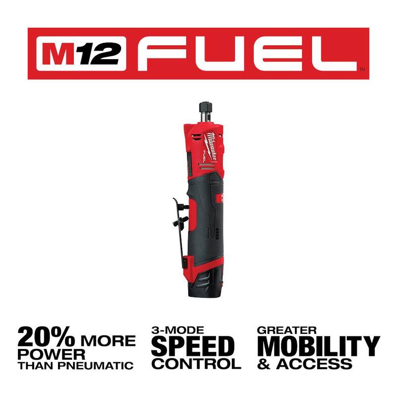 Milwaukee M12 FUEL 12V Lithium-Ion 1/4 in. Kit de esmeriladora recta inalámbrica con herramienta multiusos oscilante M12 - 2486-22-2426-20