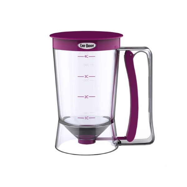 Hastings Home Hastings Home Batter Dispenser, No Drip Portion Control Baking Tool for Pancake, Muffin Mix - 569027RIX