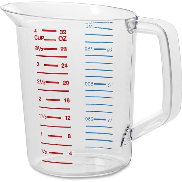 Rubbermaid Commercial Cup, Measure, Bouncer, 1Qt, Cl - RCP3216CLE
