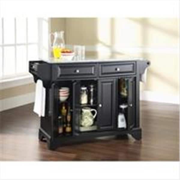 Modern Marketing Crosley Furniture Lafayette Solid Granite Top Kitchen Island In Black Finish - KF30003BBK