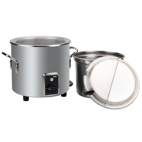 Vollrath Co Vollrath® Retro Stock Pot Kettle Rethermalizer, 7217210, 11 Quart, Natural Finish - 7217210