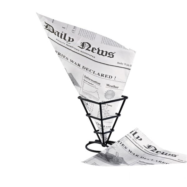 Packnwood 6.5 in. Black Metal Cone Holder - 294CONE7C