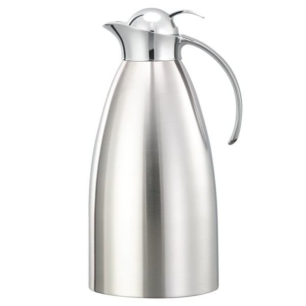 Service Ideas Marquette Push Button Stainless acuum Insulated Carafe, 67.6 Ounce, Brushed - MAR20BSPB