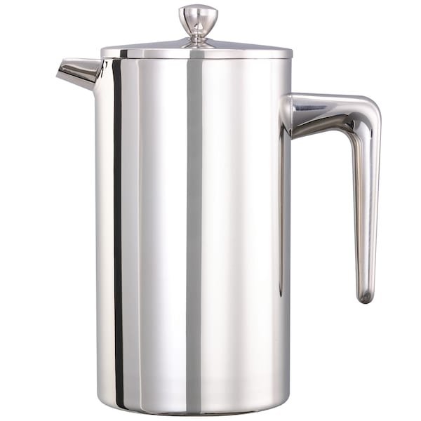 Service Ideas Coffee Press, 33.8 Ounce, Double wall Stainless Steel, Brushed - PDWSA1000PS