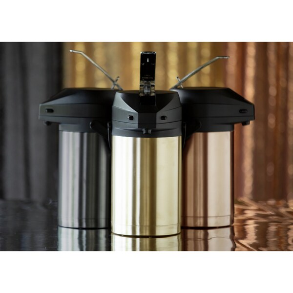 Service Ideas Airpot with Lever Lid, 3L Stainless Steel Lined, Rose Gold - CTAL30BLRG