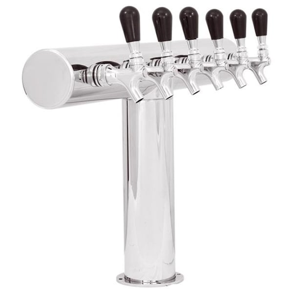 Terra Terra TR263-6NF Terra Draft Tower - Stainless Steel - No Flange - Glycol Cooled - 6 Faucets (24 3-8 in. Width) - TR263-6NF