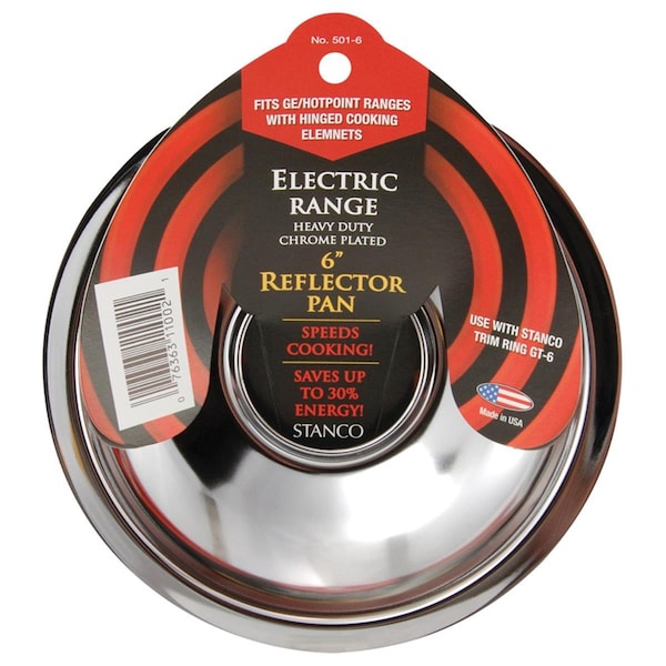 Homewardbound 501-6 6 in. Reflector Pan - Chrome - HO3311331