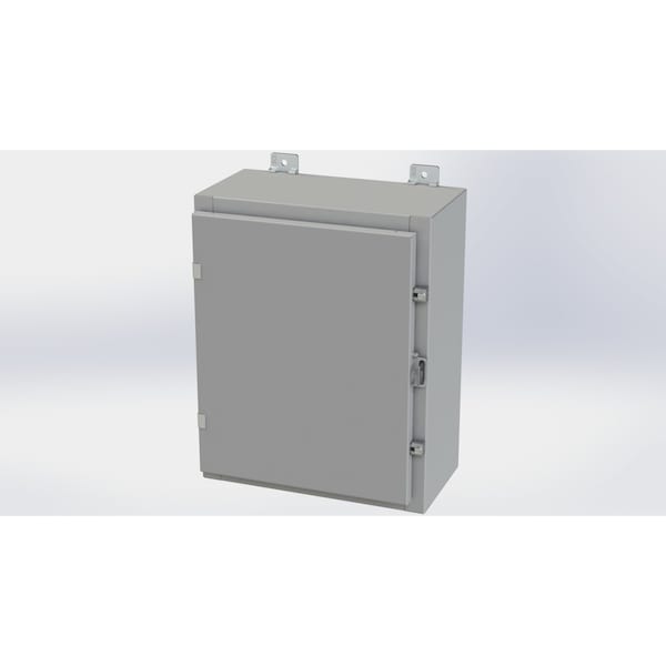 Saginaw Control & Engineering Carbon Steel Electrical Enclosures, 20 in H, 8 in D, 16 in W, NEMA 4, Hinged - SCE-20H1608LP