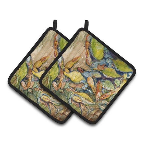 Carolines Treasures Jubilee Crabs Pair of Pot Holders, 7.5 x 3 x 7.5 in. - JMK1248PTHD