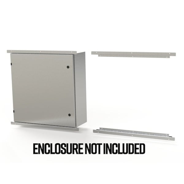 Saginaw Control & Engineering Flush Mount Frame, 2.10 in. H x 33 in. W x 1.08 in. L, 316 Stainless Steel - SCE-ELFM30WSS