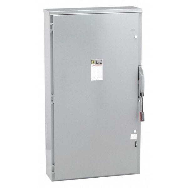 Interruptor de seguridad Square D no fusible, de servicio pesado, 600V CA, 3PST, 600 A, NEMA 3R - HU366R