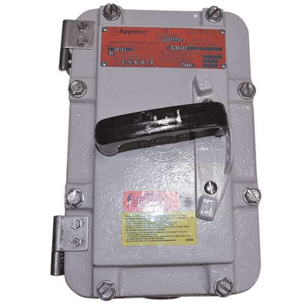 Interruptor de seguridad para ubicaciones peligrosas sin fusibles de Appleton Electric, servicio pesado, 600V, 3PST - EDS3036.