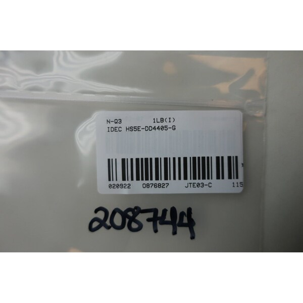 Interruptor de seguridad desbloqueo de solenoide Idec 125V-Ac Otro interruptor - HS5E-DD4405-G.