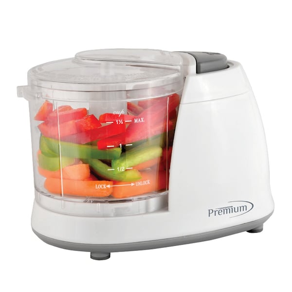 Premium Levella 1.5 Cup Mini Food Chopper in White - PMC156