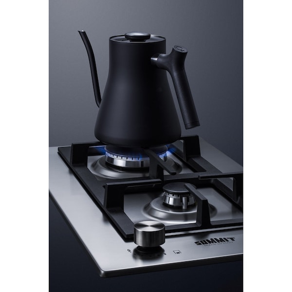 Summit 12" Wide 2-Burner Gas Cooktop In Stainless Steel - GCJ2SS