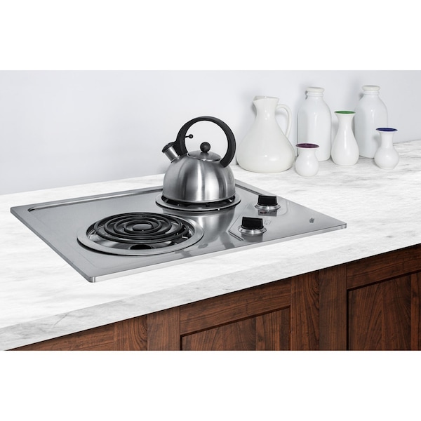 Summit 21" Wide 230V 2-Burner Coil Cooktop - CR2B224S