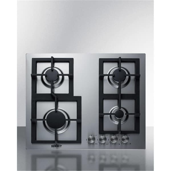 Sharptools 24 in. Stainless Steel Wide 4 Burner Gas Cooktop, Stainless Steel - SH2652942