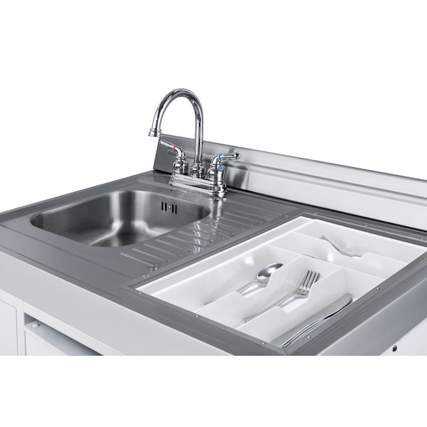 Summit 60" Wide All-in-One Kitchenette with Gas Range - ACK60GASW