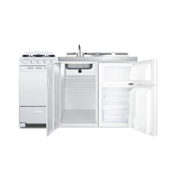 Summit 60" Wide All-in-One Kitchenette with Gas Range - ACK60GASW